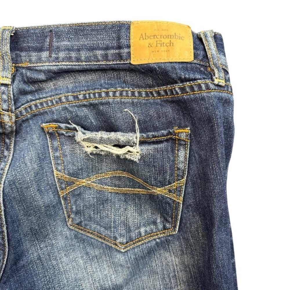 Abercrombie & Fitch Jeans Womens Size 6 Blue Jean Distressed New York - Picture 4 of 8